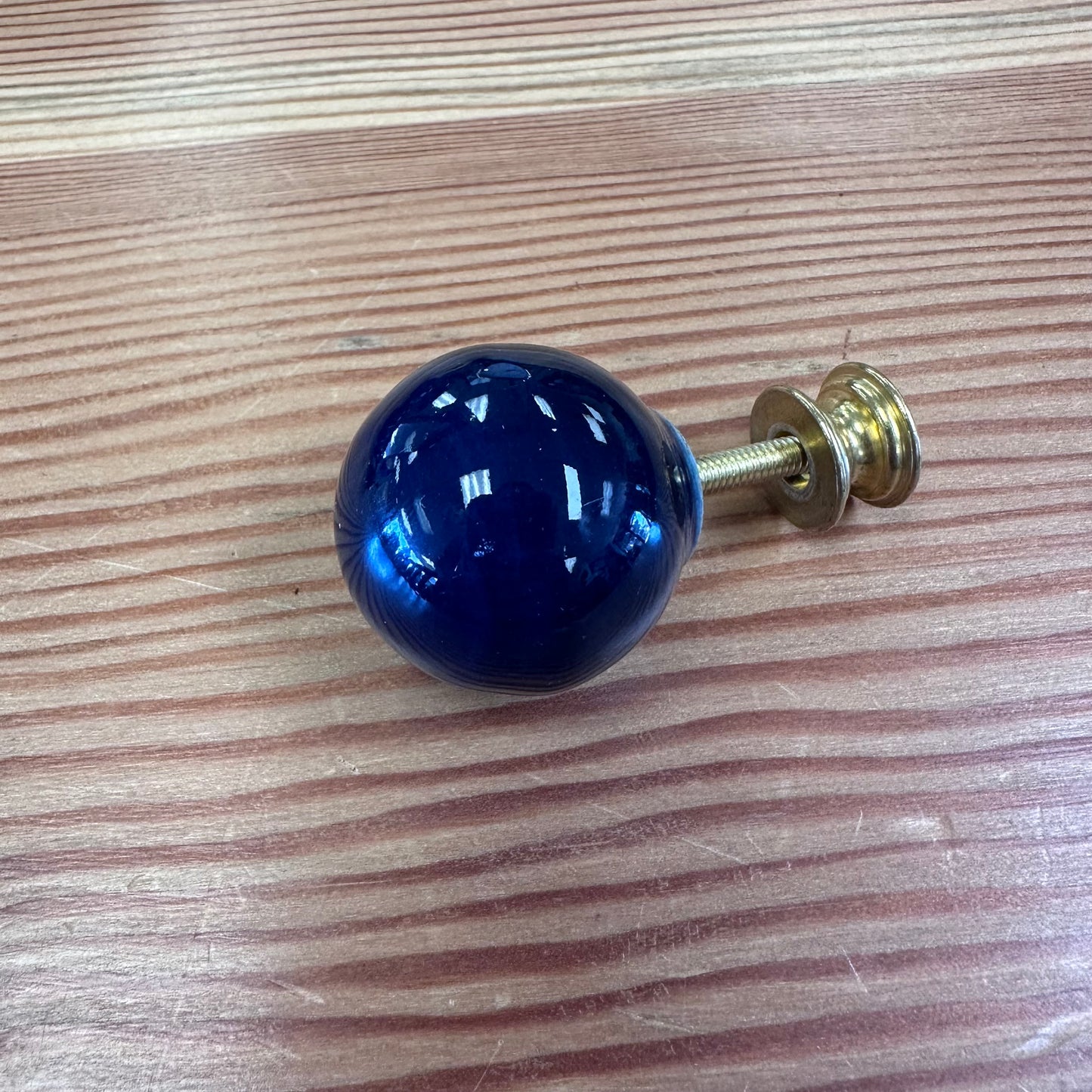 Solid Blue Ceramic Cabinet Knobs