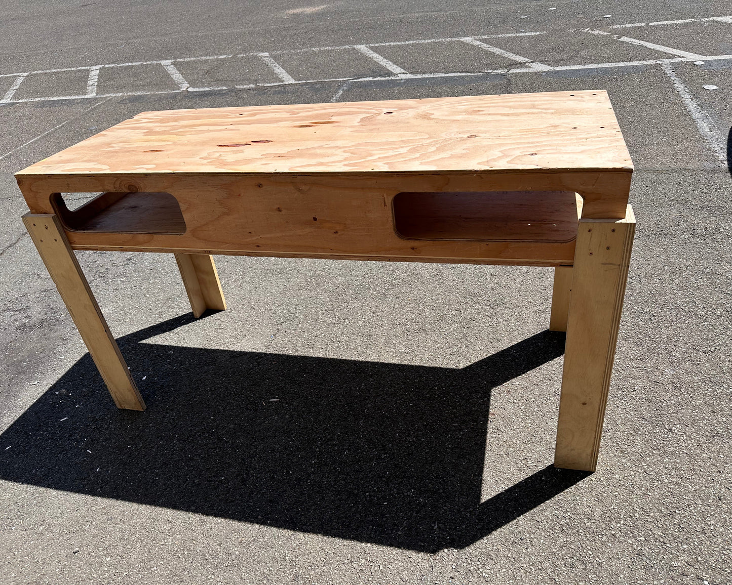 Plywood work tables