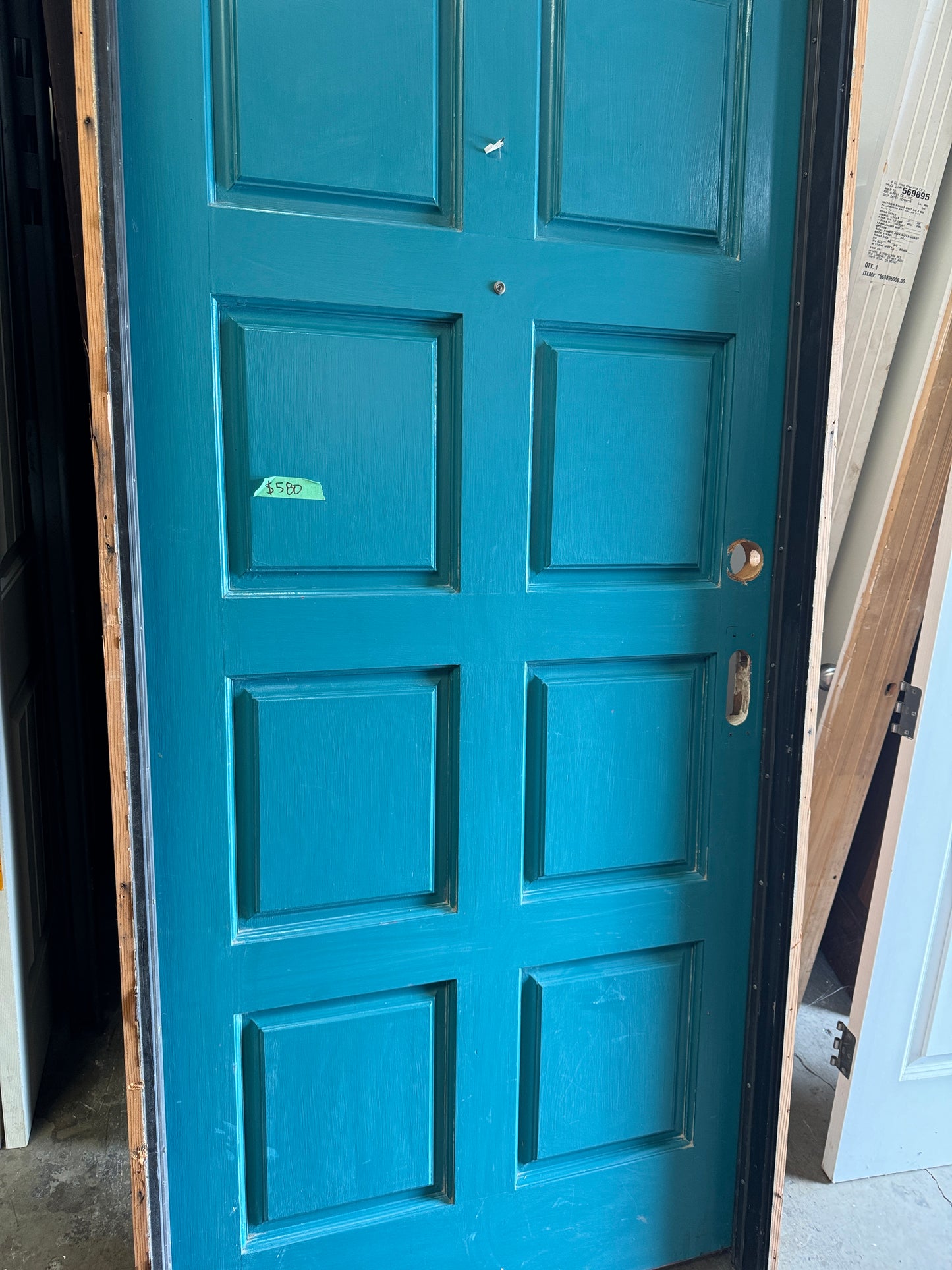 Solid Wood 8 Panel Entry Door