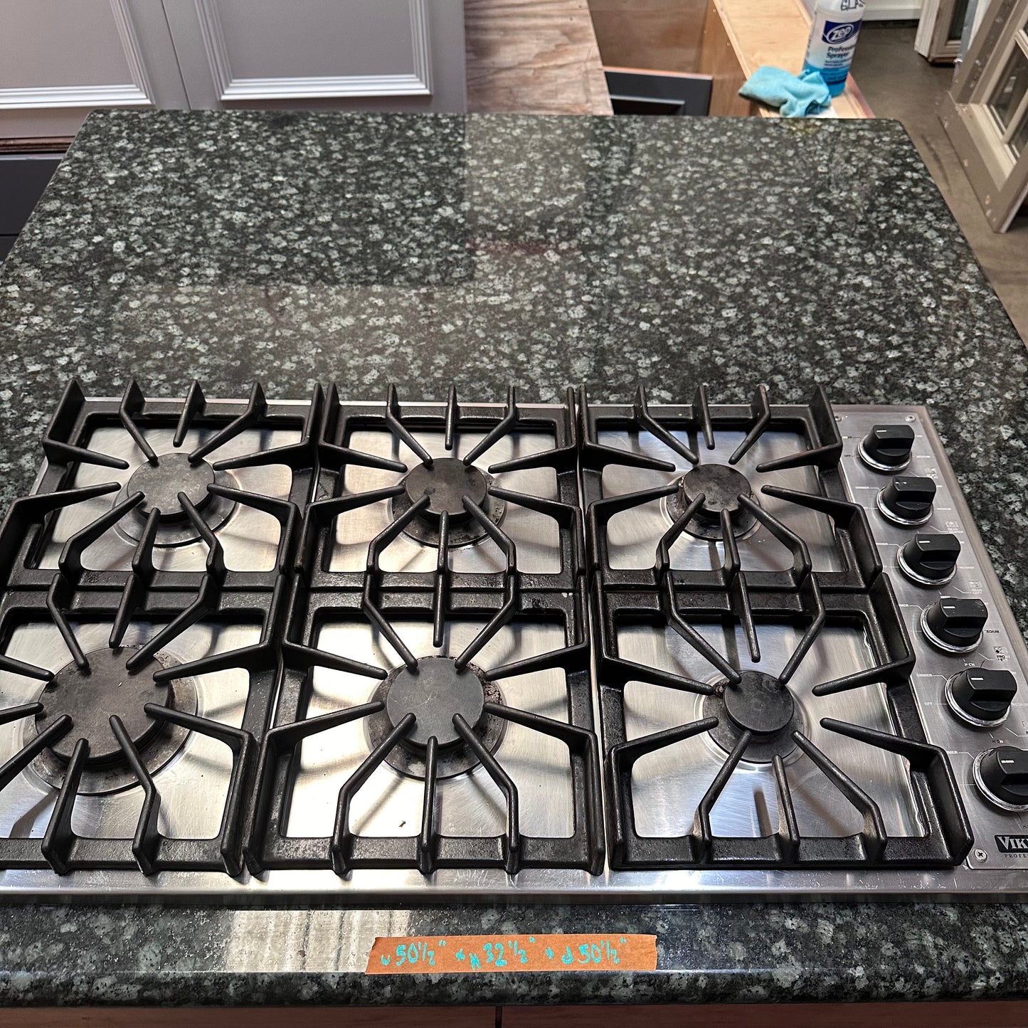 Cherry Wood Culinary Island with built in stovetop