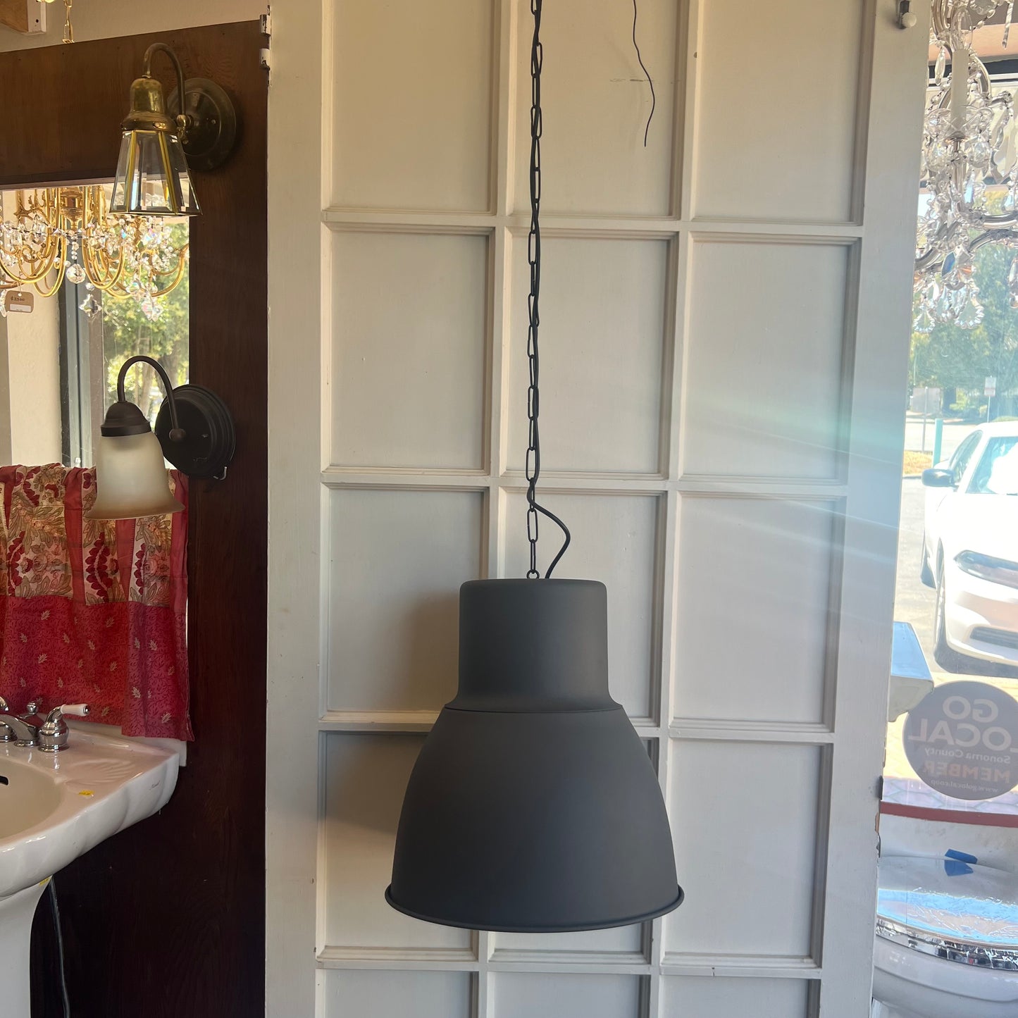 Overhead pendant lamp, Dark Gray 19"