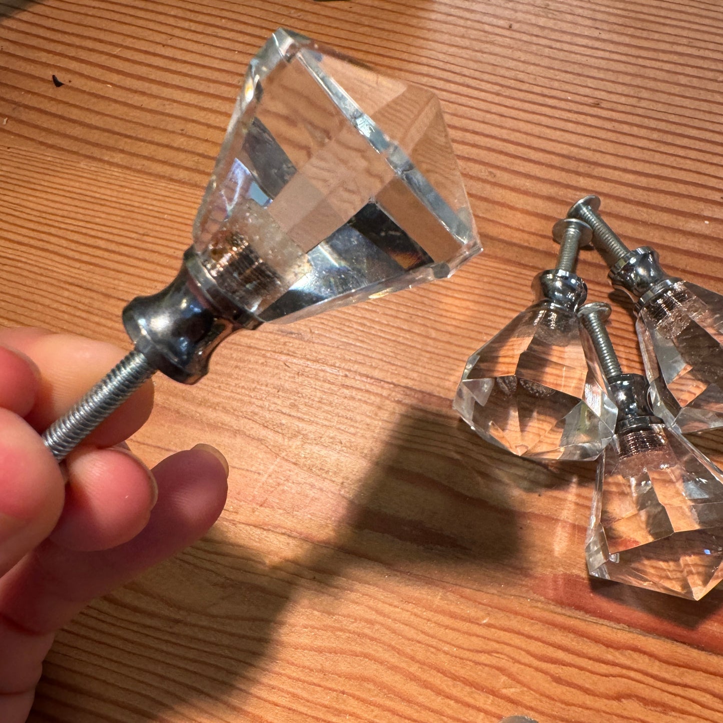 Glass cabinet knob