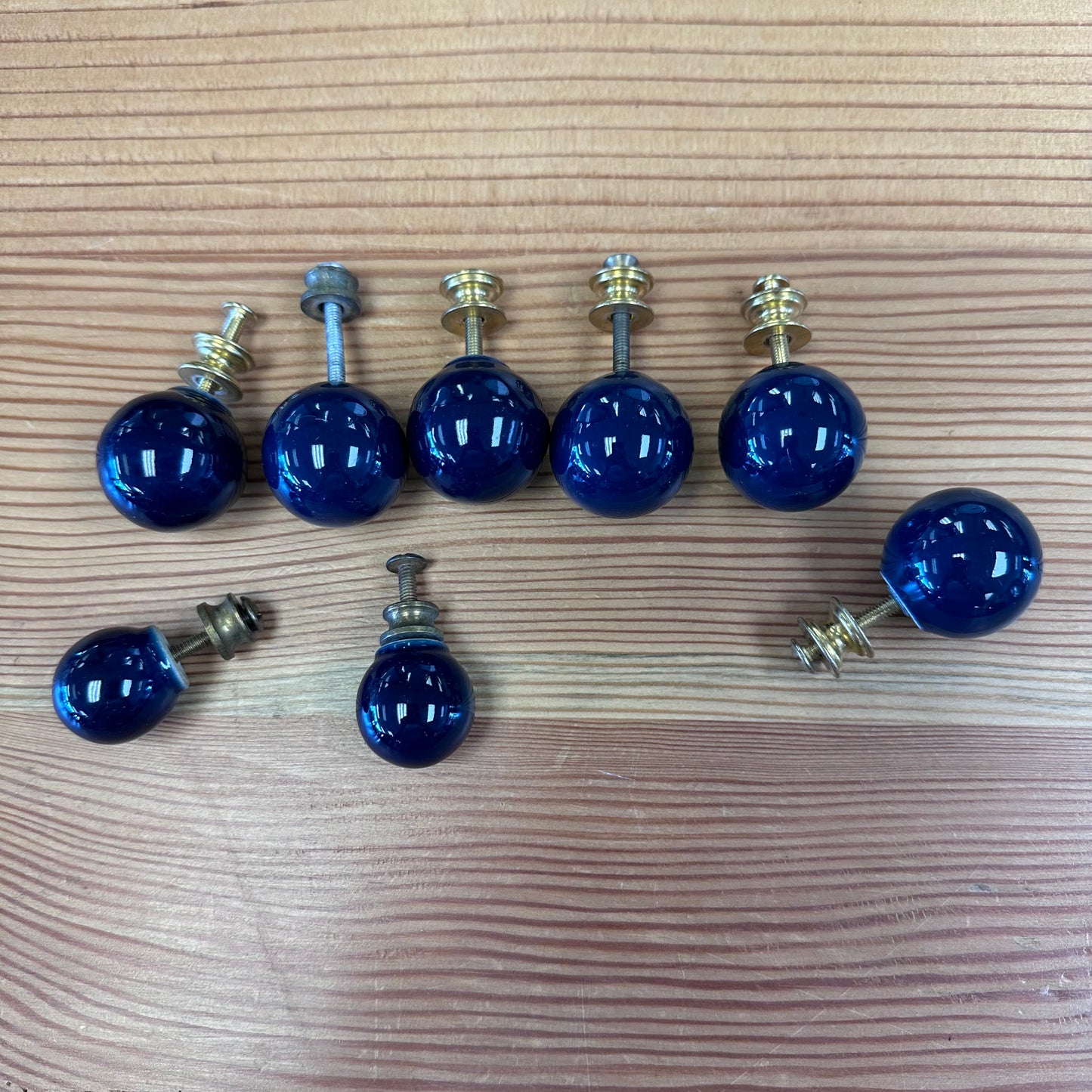 Solid Blue Ceramic Cabinet Knobs