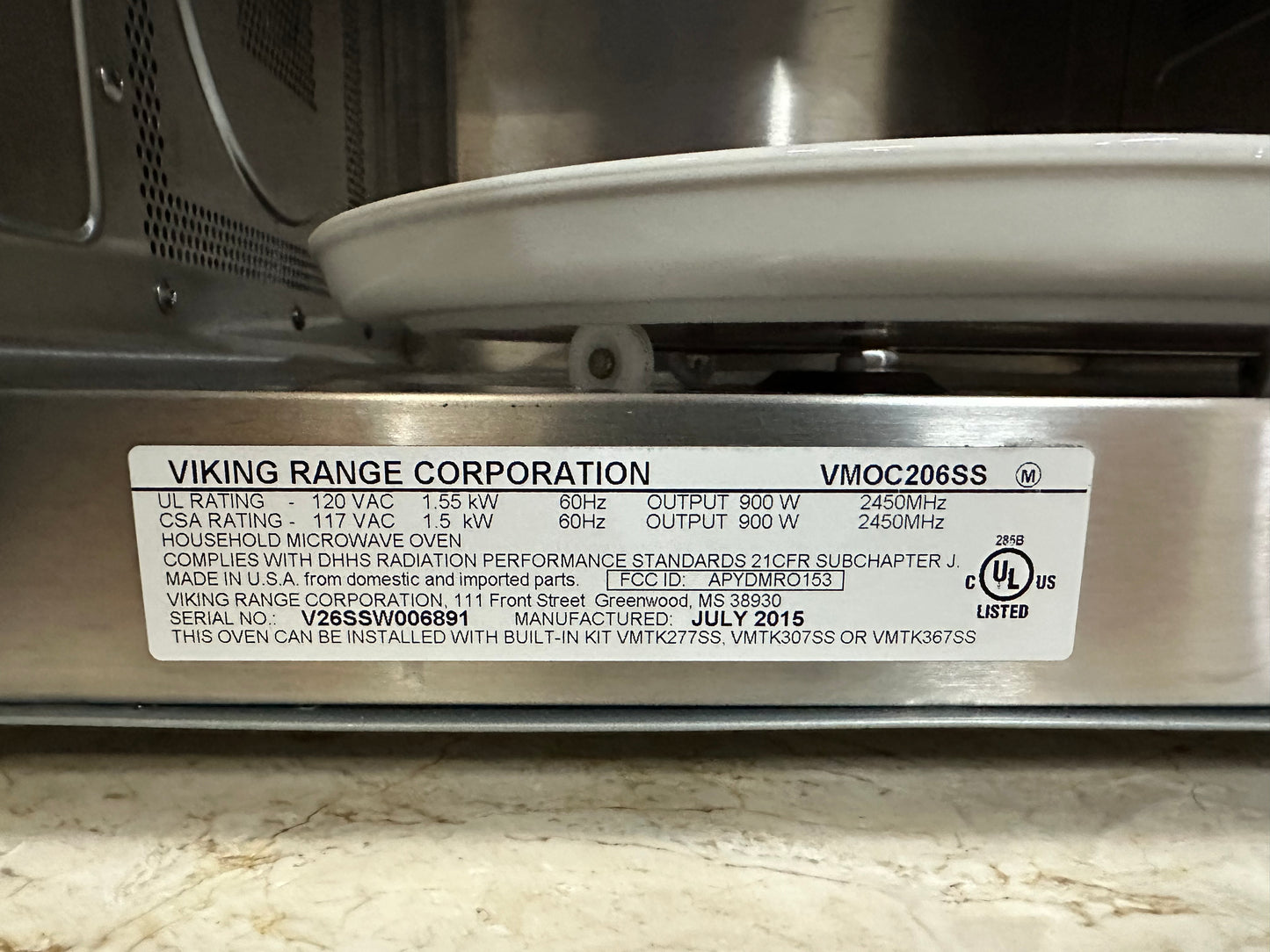Viking Professional microwave