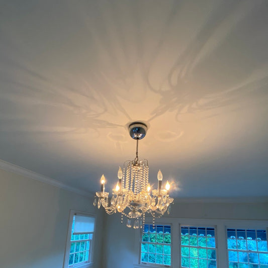 salvaged reclaimed crystal chandelier used light fixture