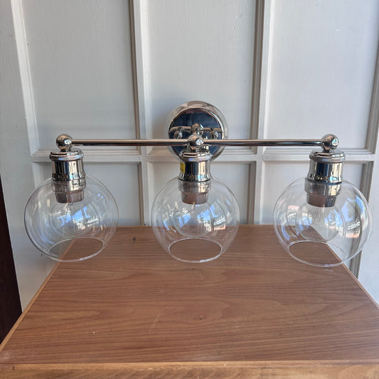 Polished Nickle 3-light vanity light