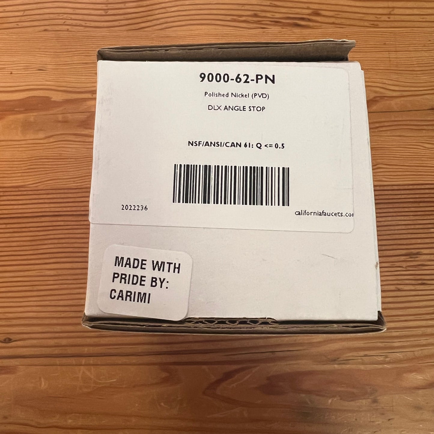 Polished Nickel, California Faucets 9000-62-PN DLX Angle Stop