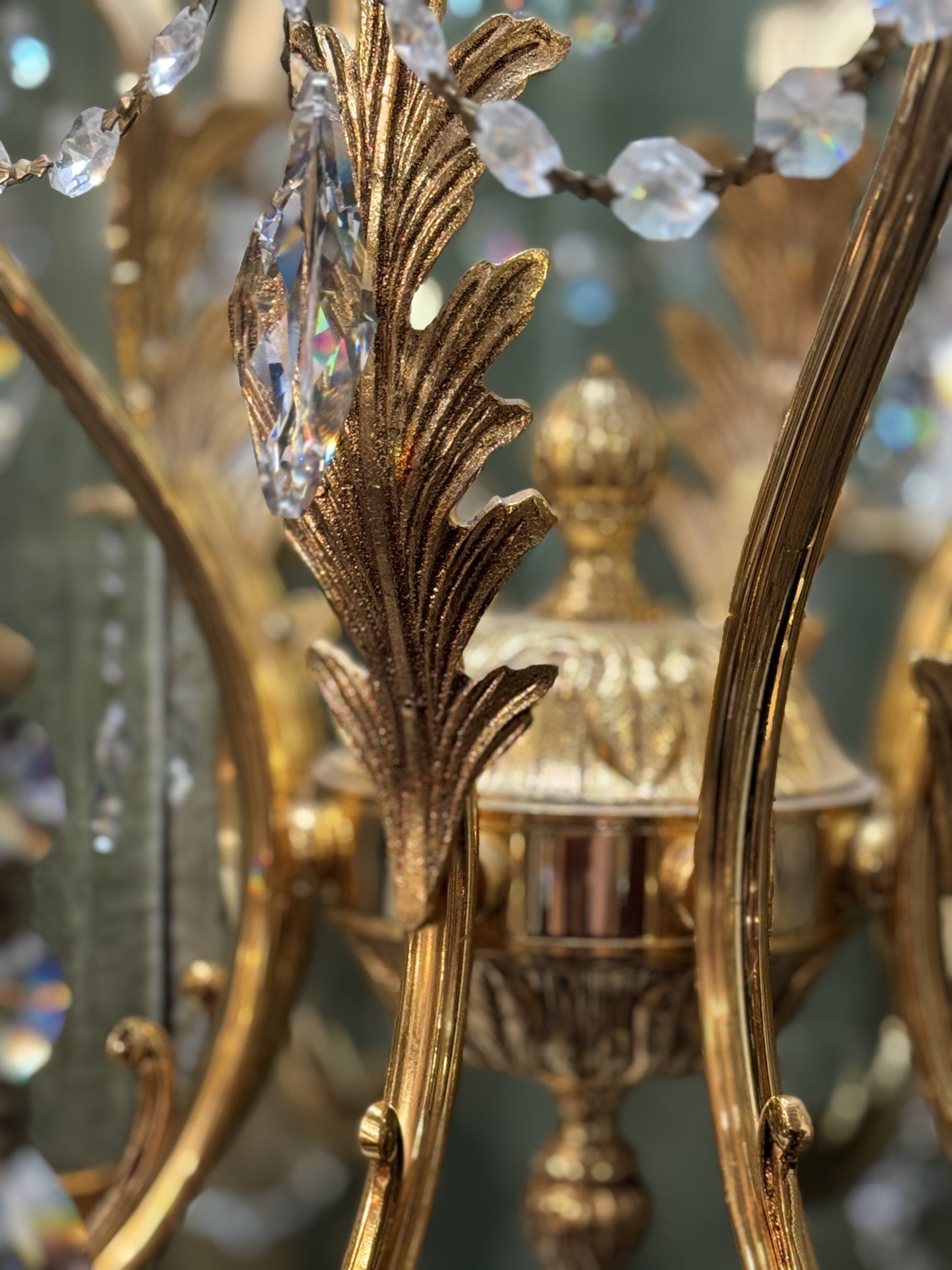 Antique French Bronze Chandelier