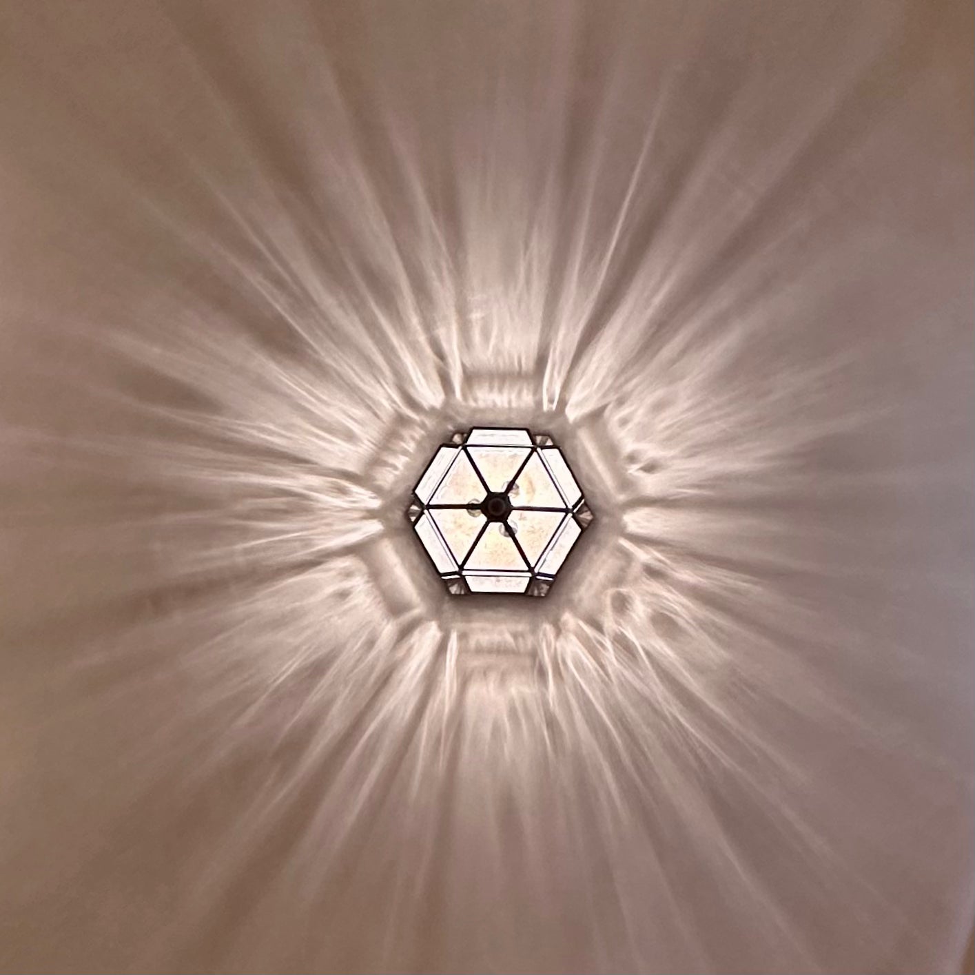 Hexagonal Flush Mount Ceiling Light