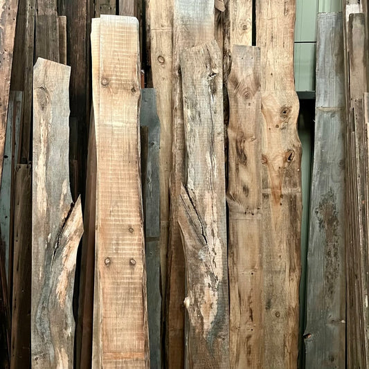 reclaimed salvage blue pine wood boards lumber