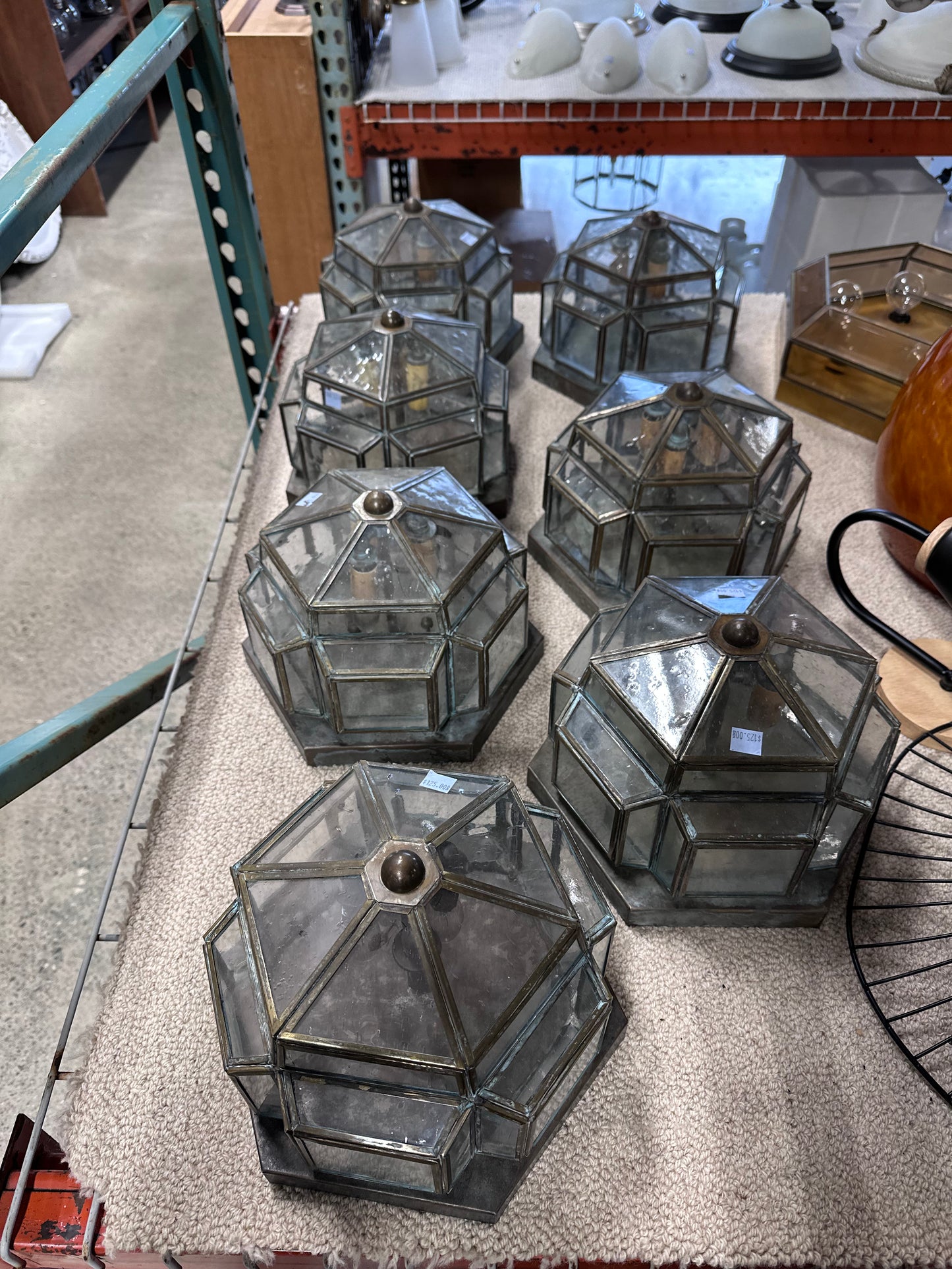 Hexagonal Flush Mount Ceiling Light