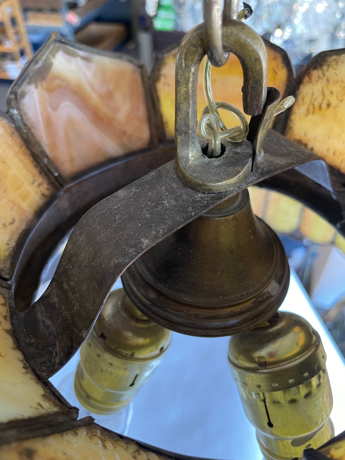 Leaded Glass Chandelier