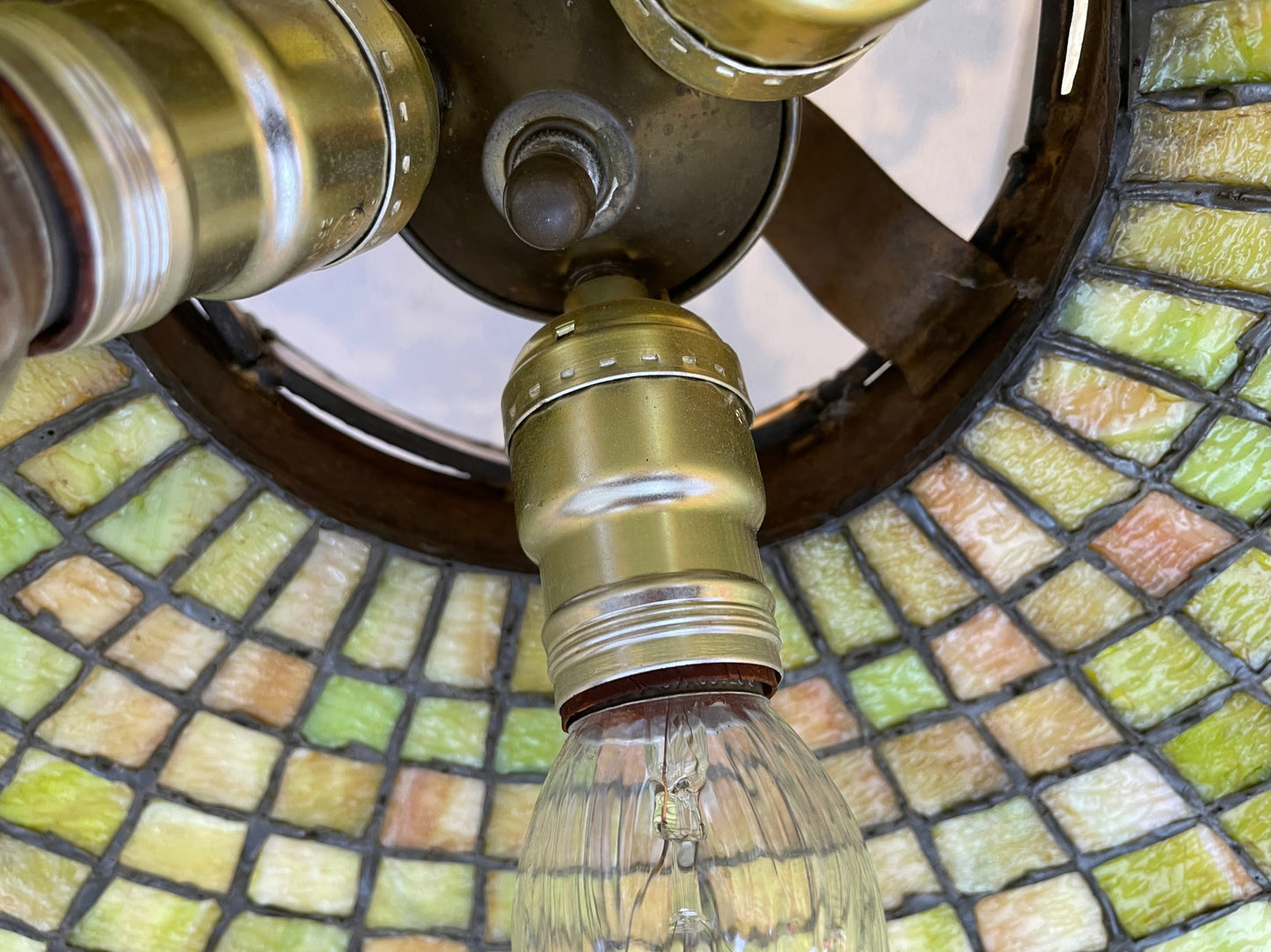 Leaded Glass Chandelier