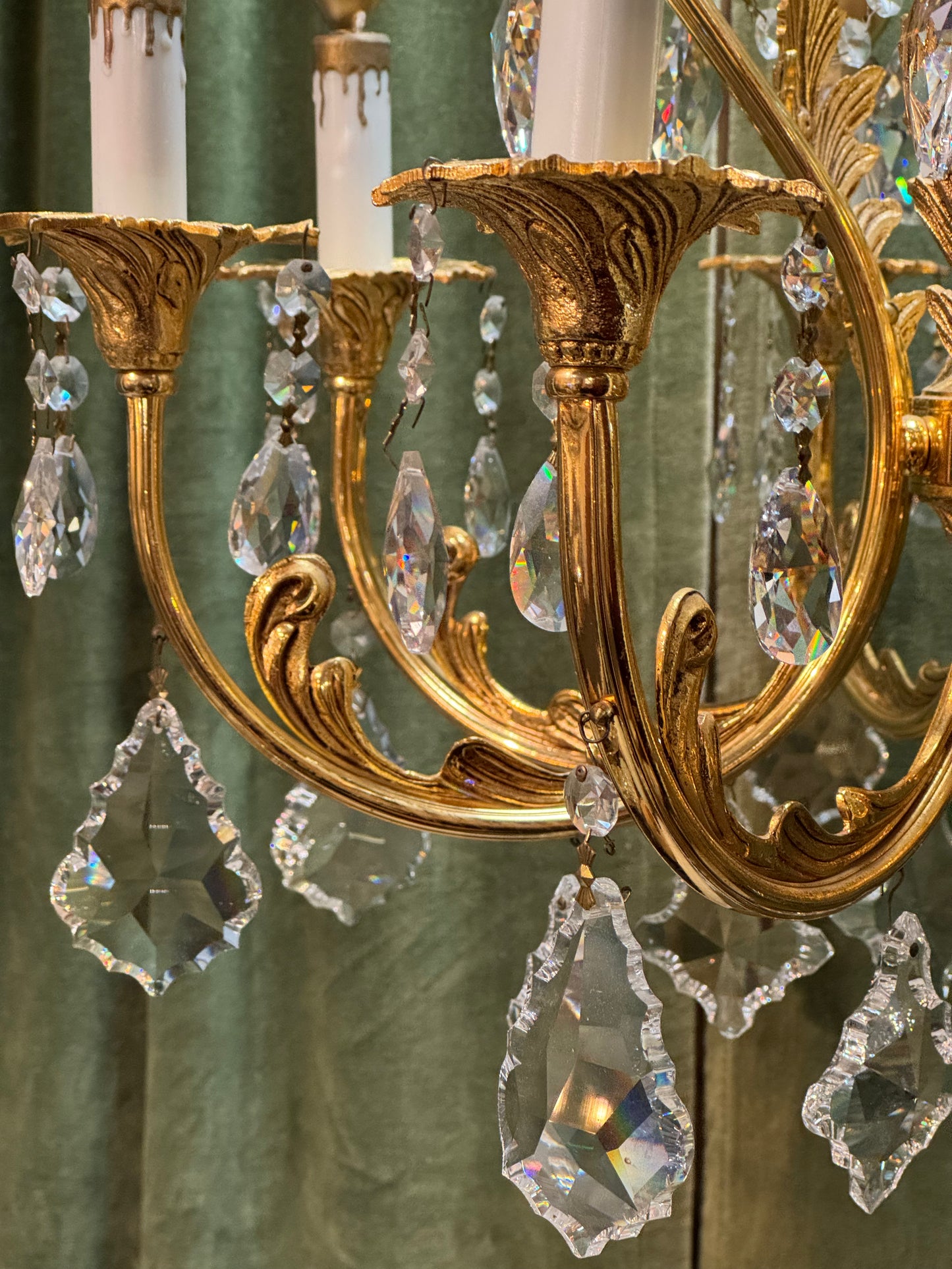 Antique French Bronze Chandelier