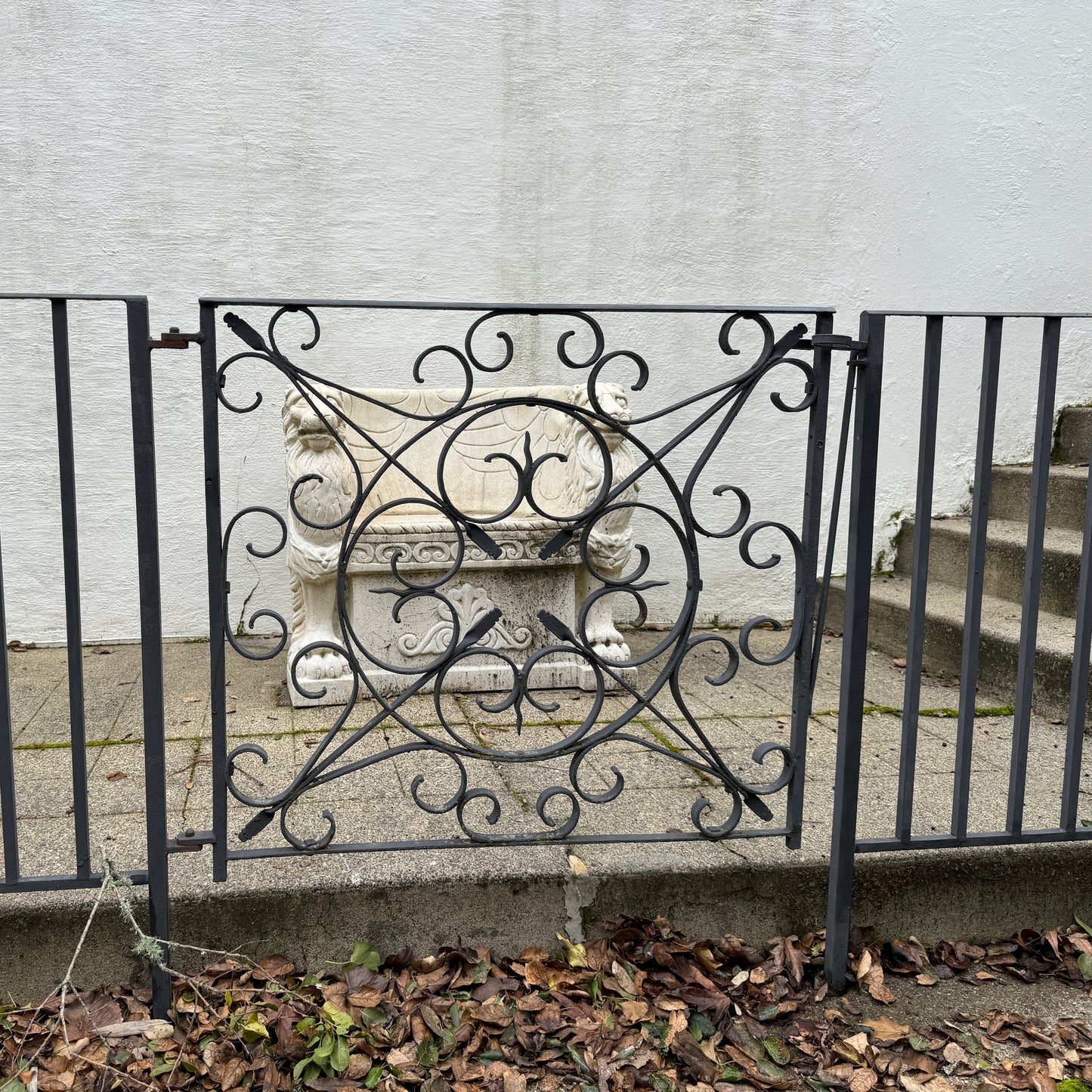 salvaged antique iron gate