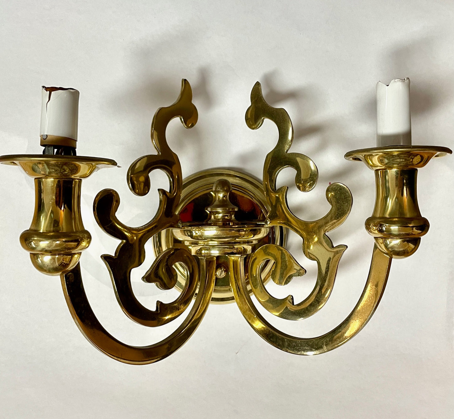 Mid 20th C.Sciolari Brass Sconce