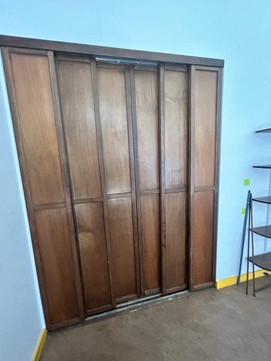 Telescoping doors - 6 Panels, Tropical Hardwood