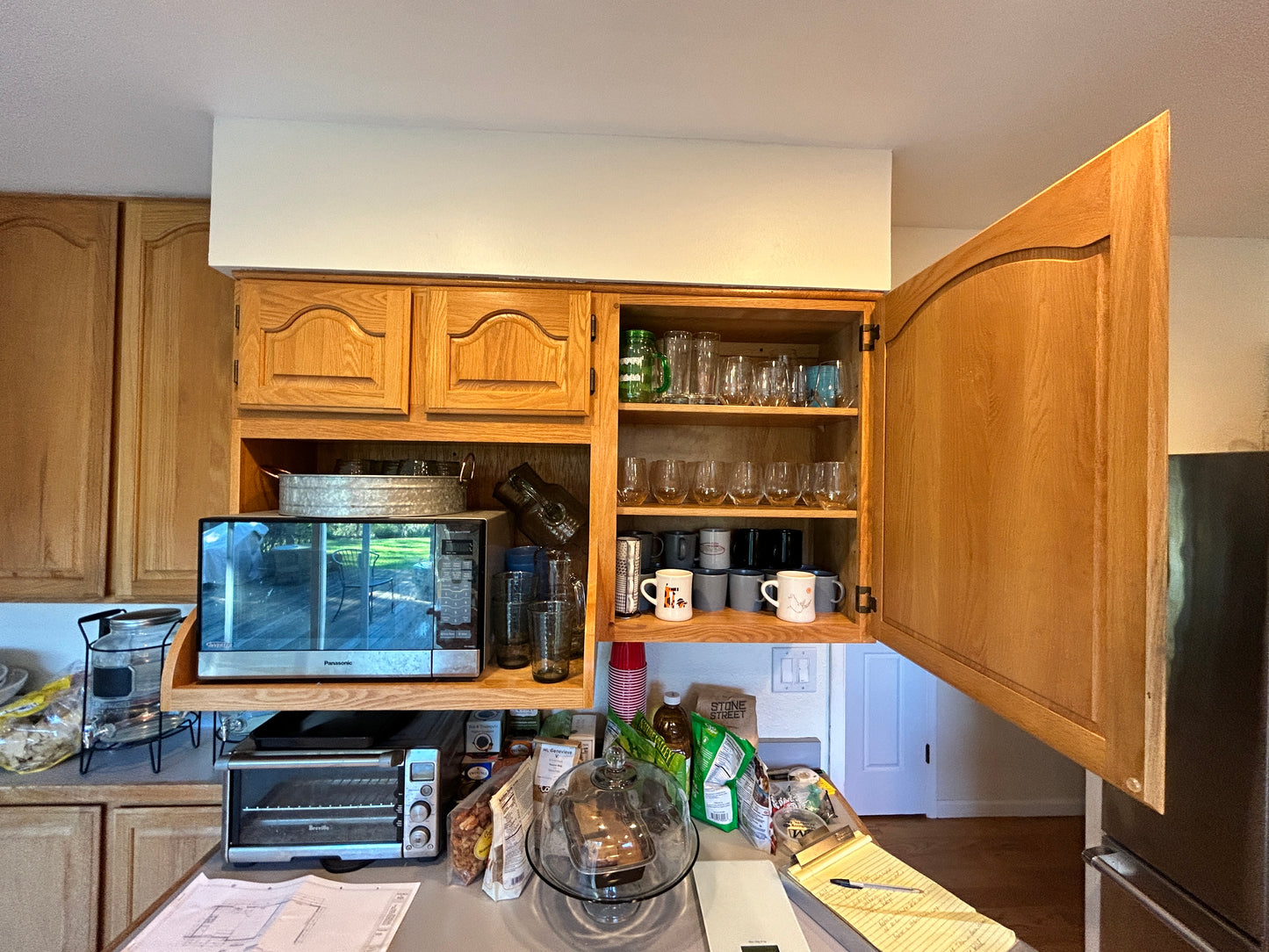 Oak Cabinet Set
