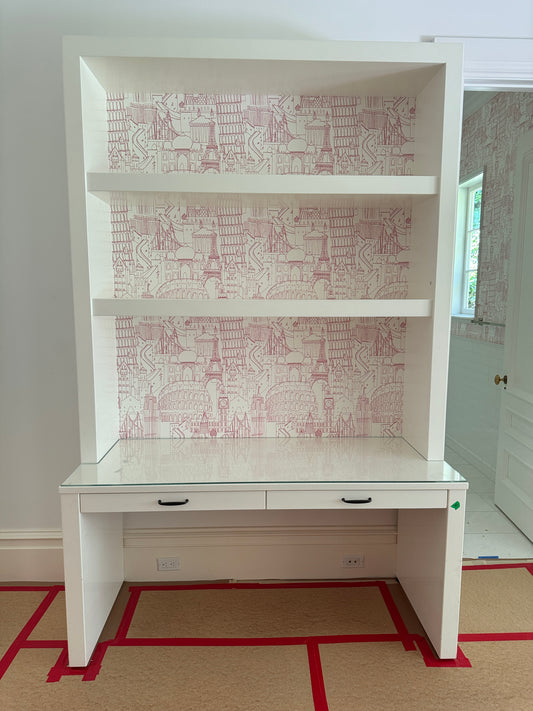 Desk with Upper Shelving