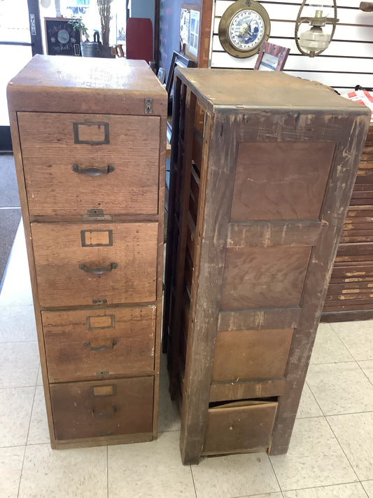 Antique Oak Filing Cabinets