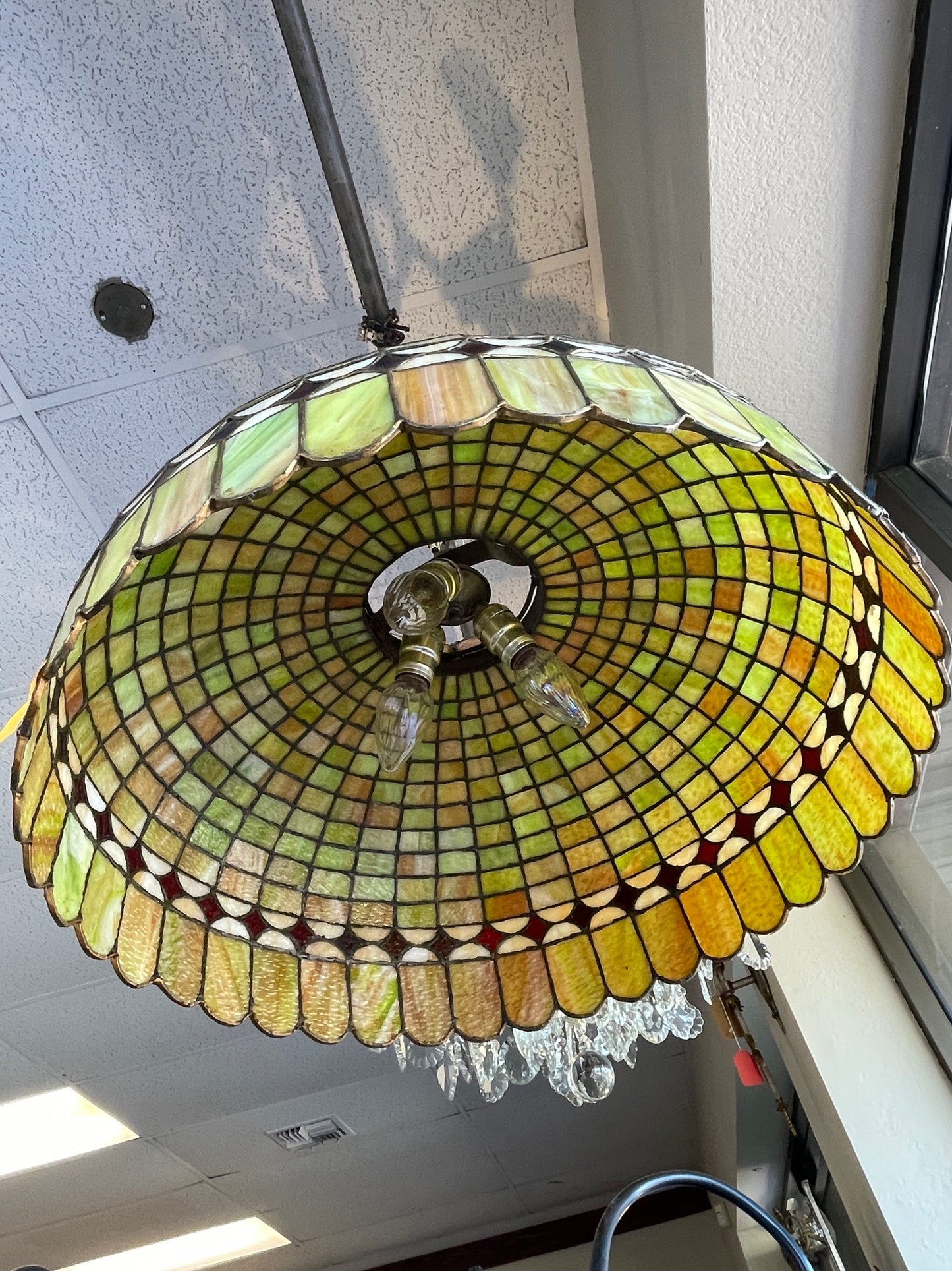 Leaded Glass Chandelier