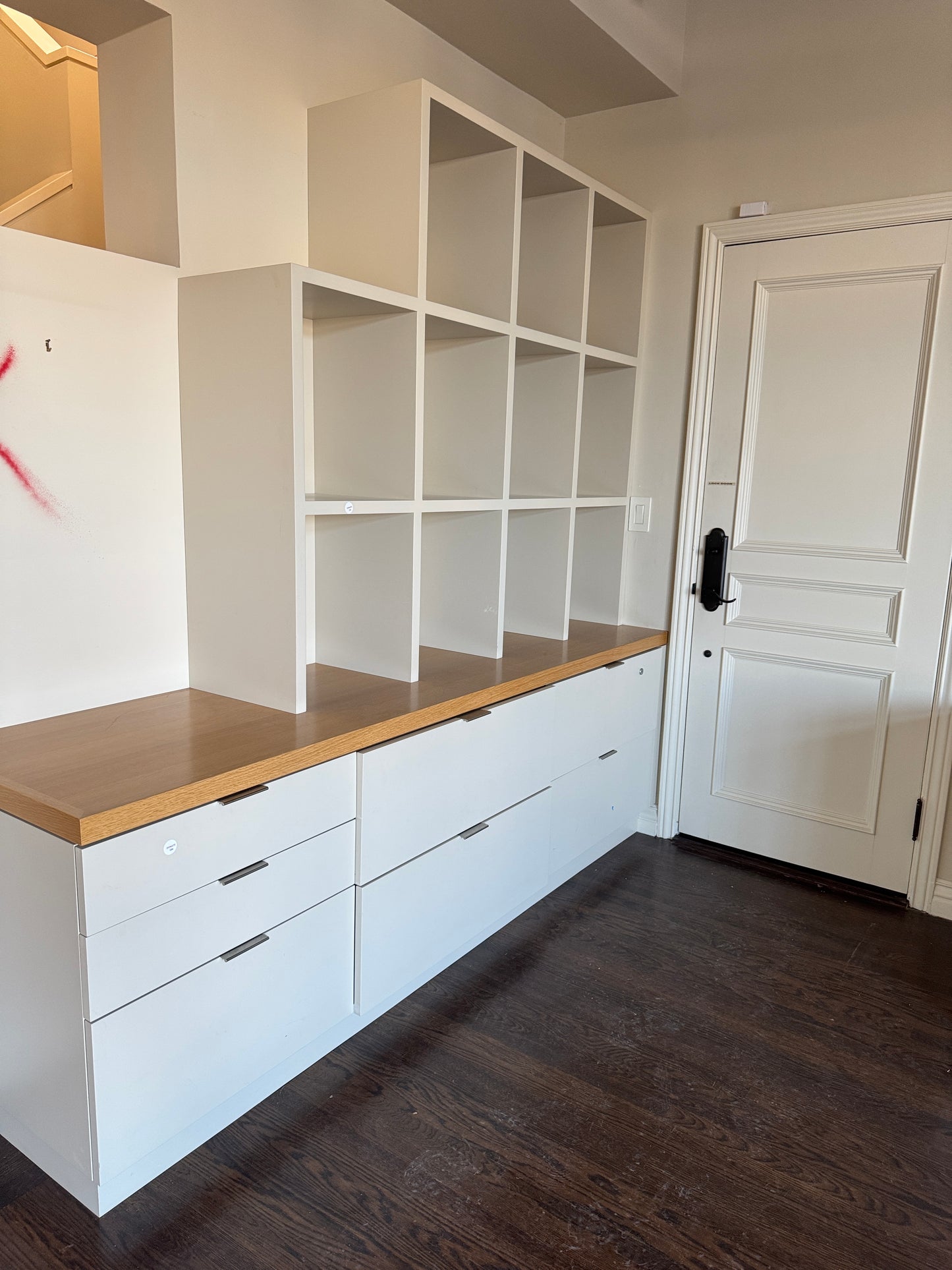 Desk with cubby storage