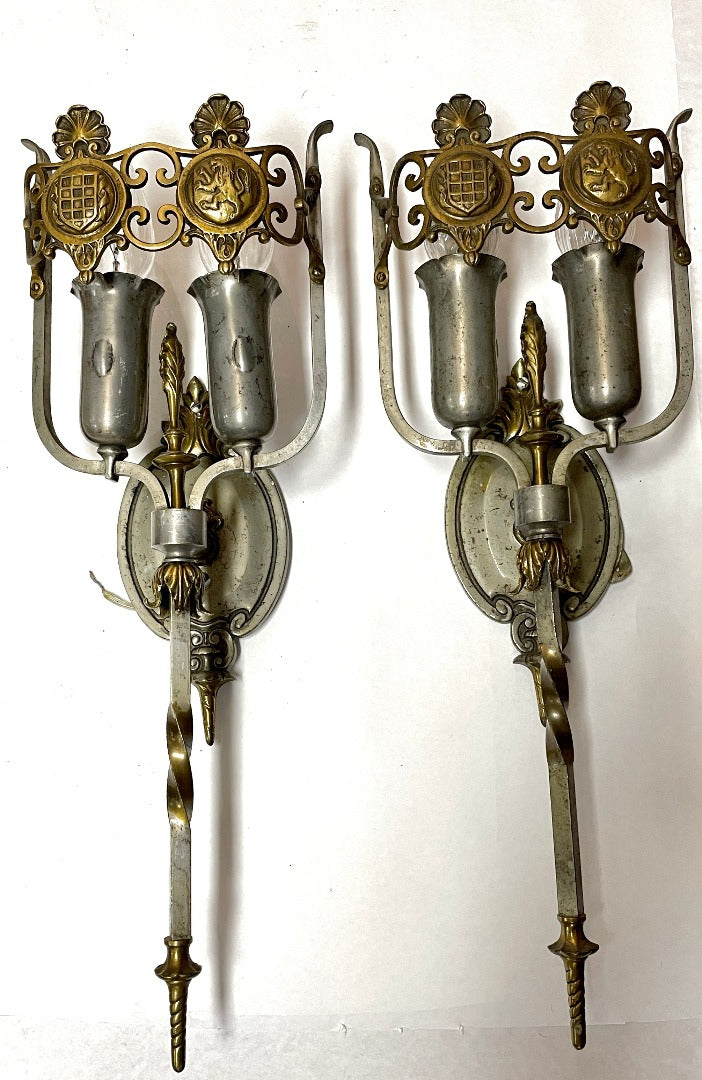 1920s Spanish Revival Sconces - Pair