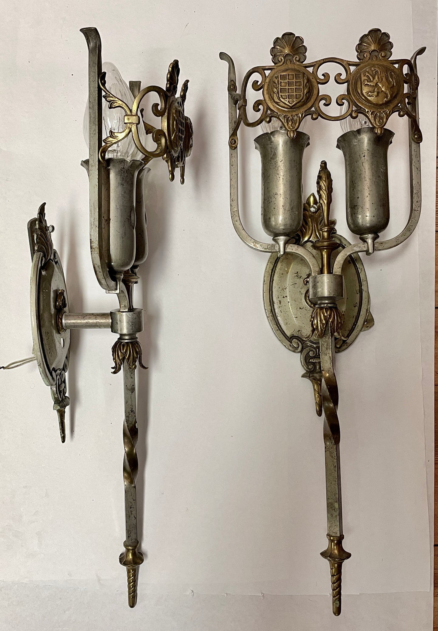 1920s Spanish Revival Sconces - Pair