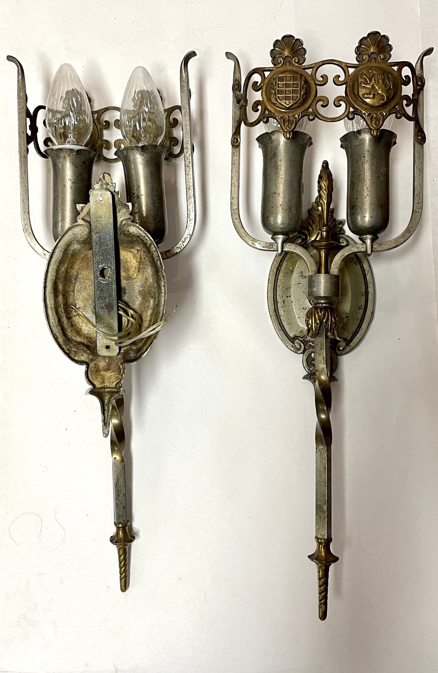 1920s Spanish Revival Sconces - Pair