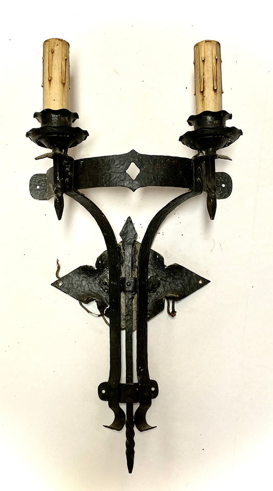 Antique Forged Iron Sconces (4)