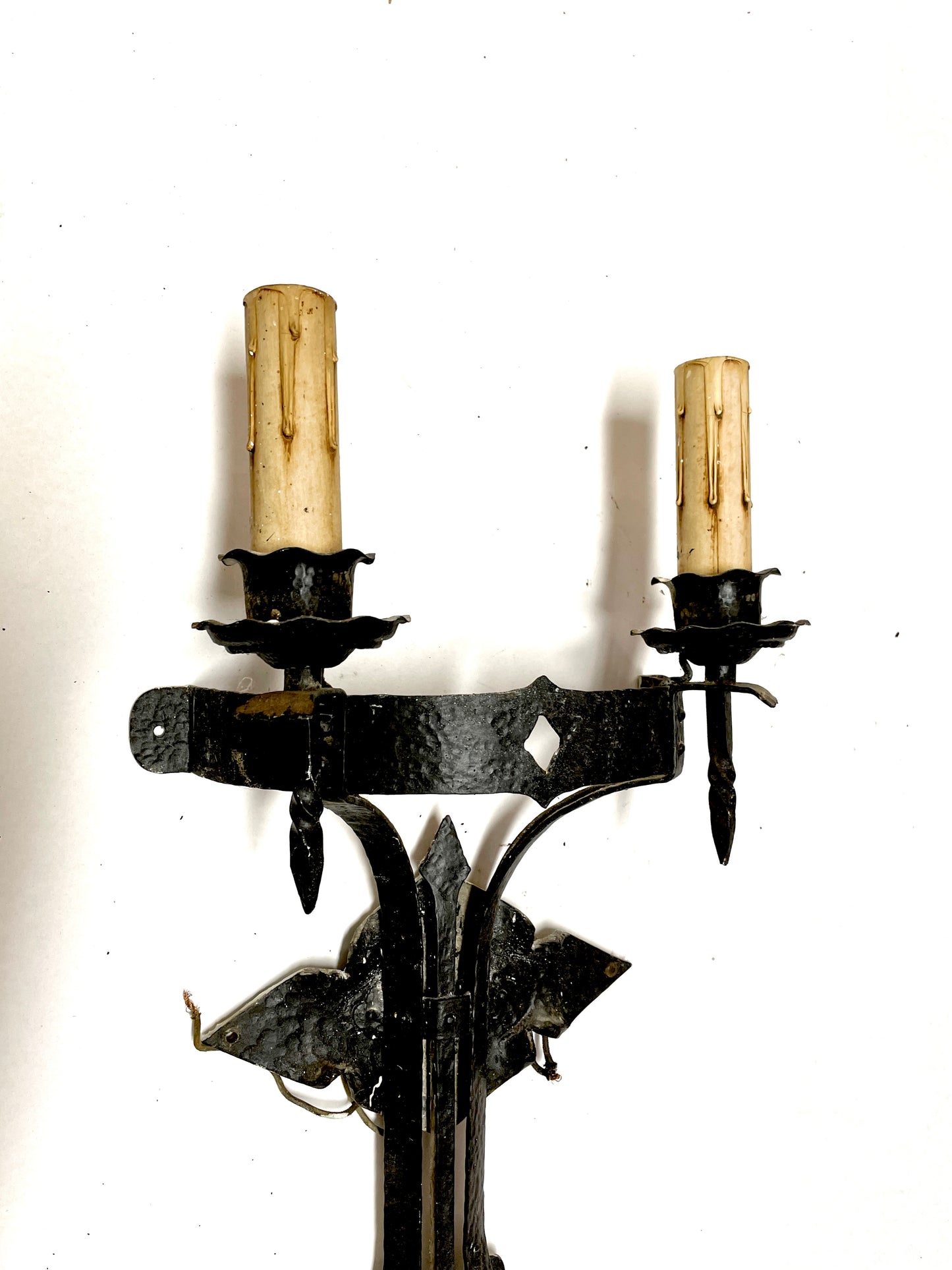 Antique Forged Iron Sconces (4)
