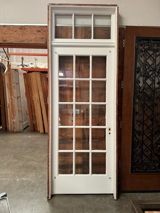 reclaimed salvaged interior wood and glass door with windows
