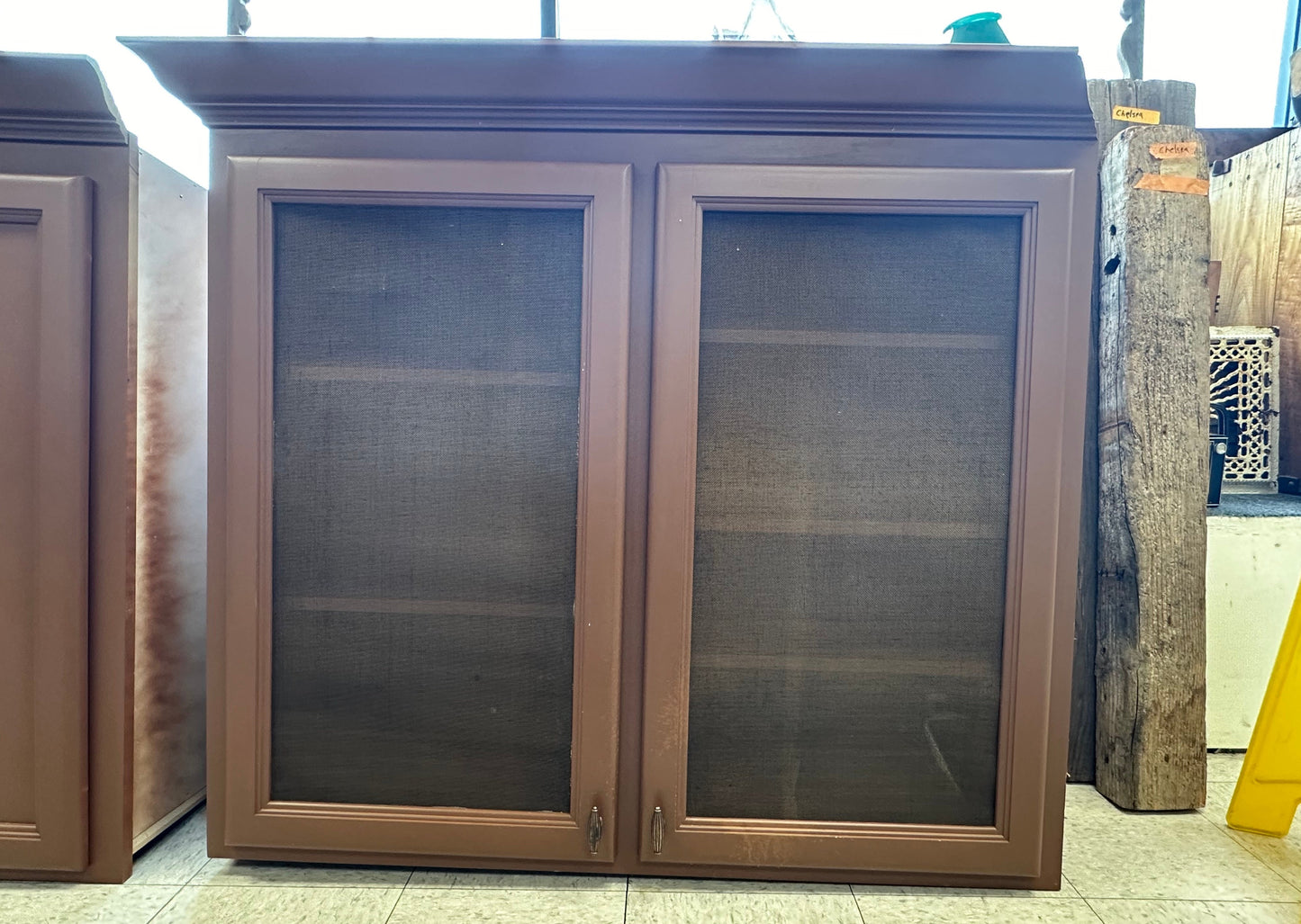 2 Door Wall Mount Cabinet, Mesh/Screen door front