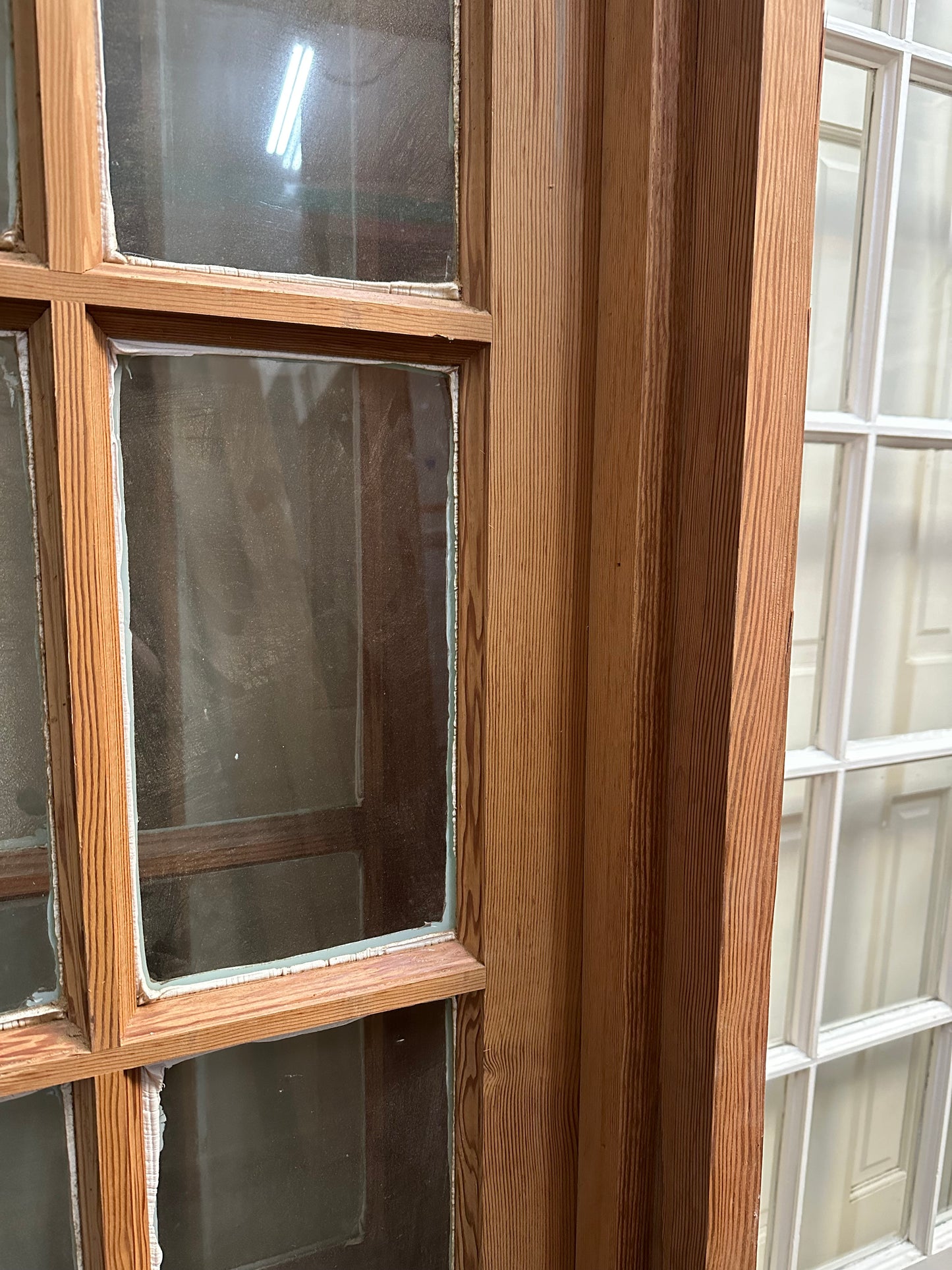 Unfinished Fir French Door with Transom