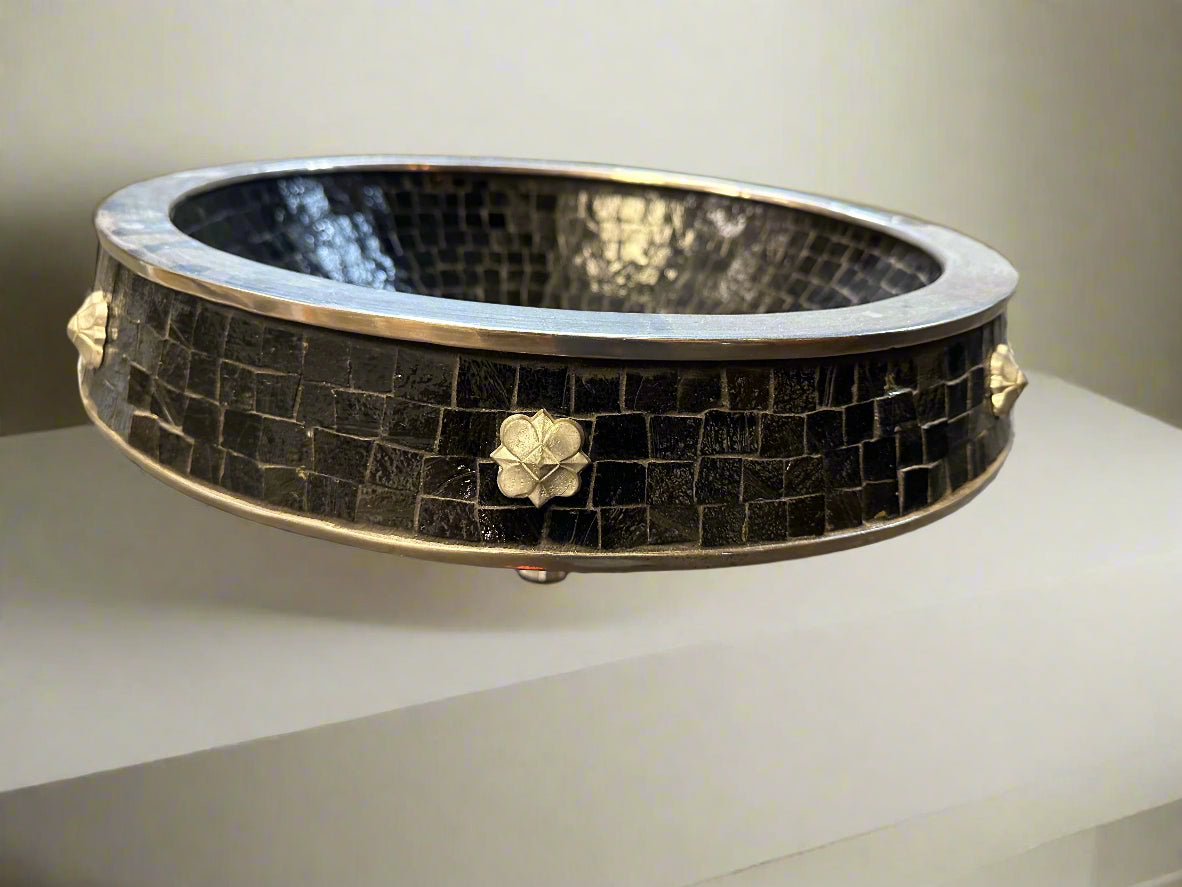 Black Mosaic Sink