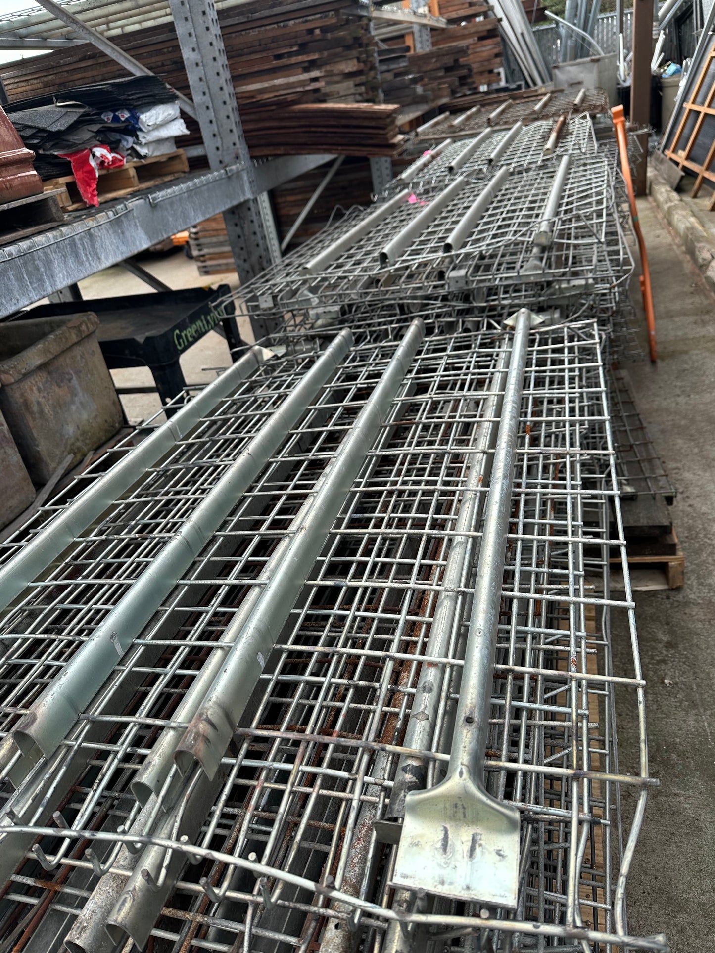 Metal shelf or fencing