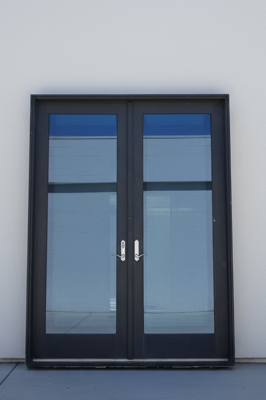 Aluminum clad, full lite french doors