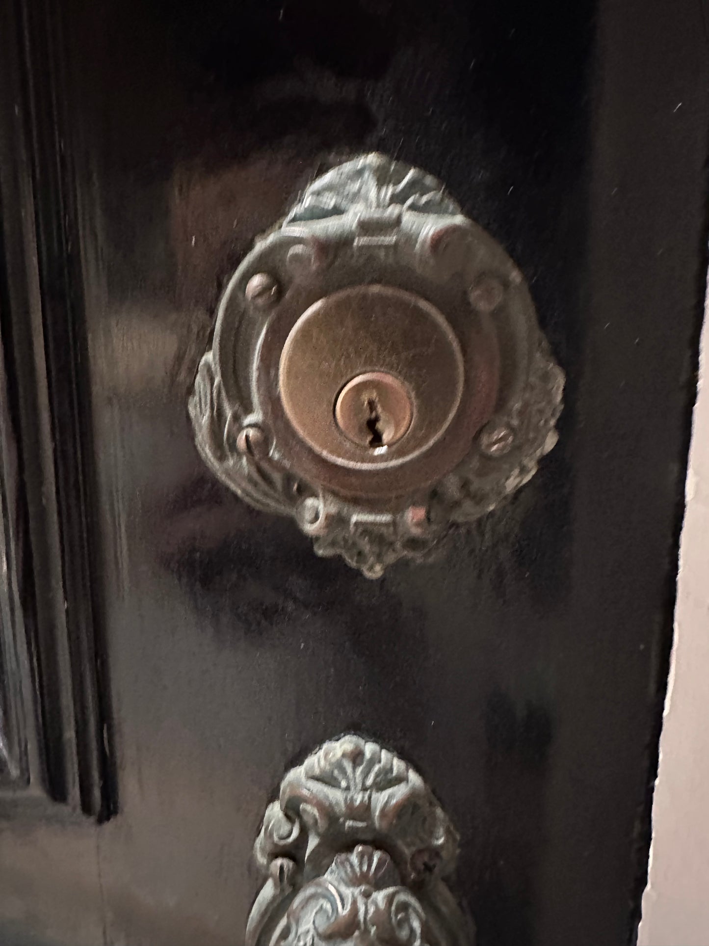 Black 6-Panel Colonial Exterior Entry Door