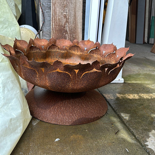 Lotus flower metal container