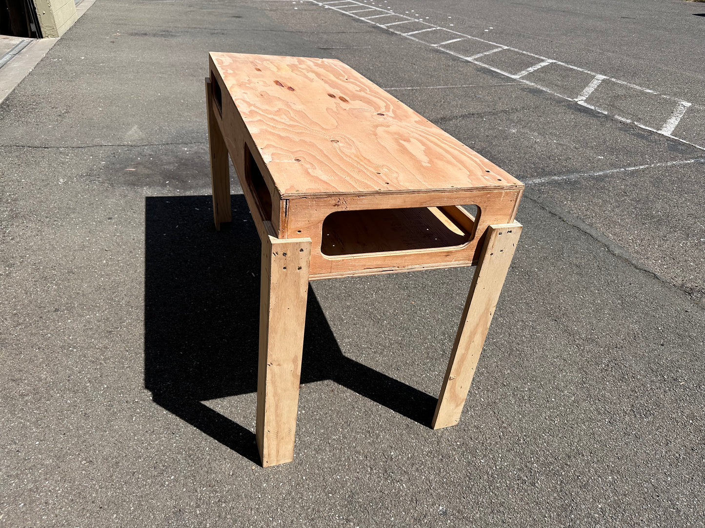 Plywood work tables