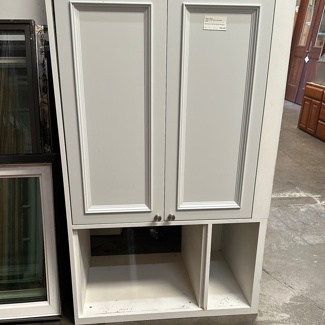 2 doors, open space underneath - Upper Cabinet