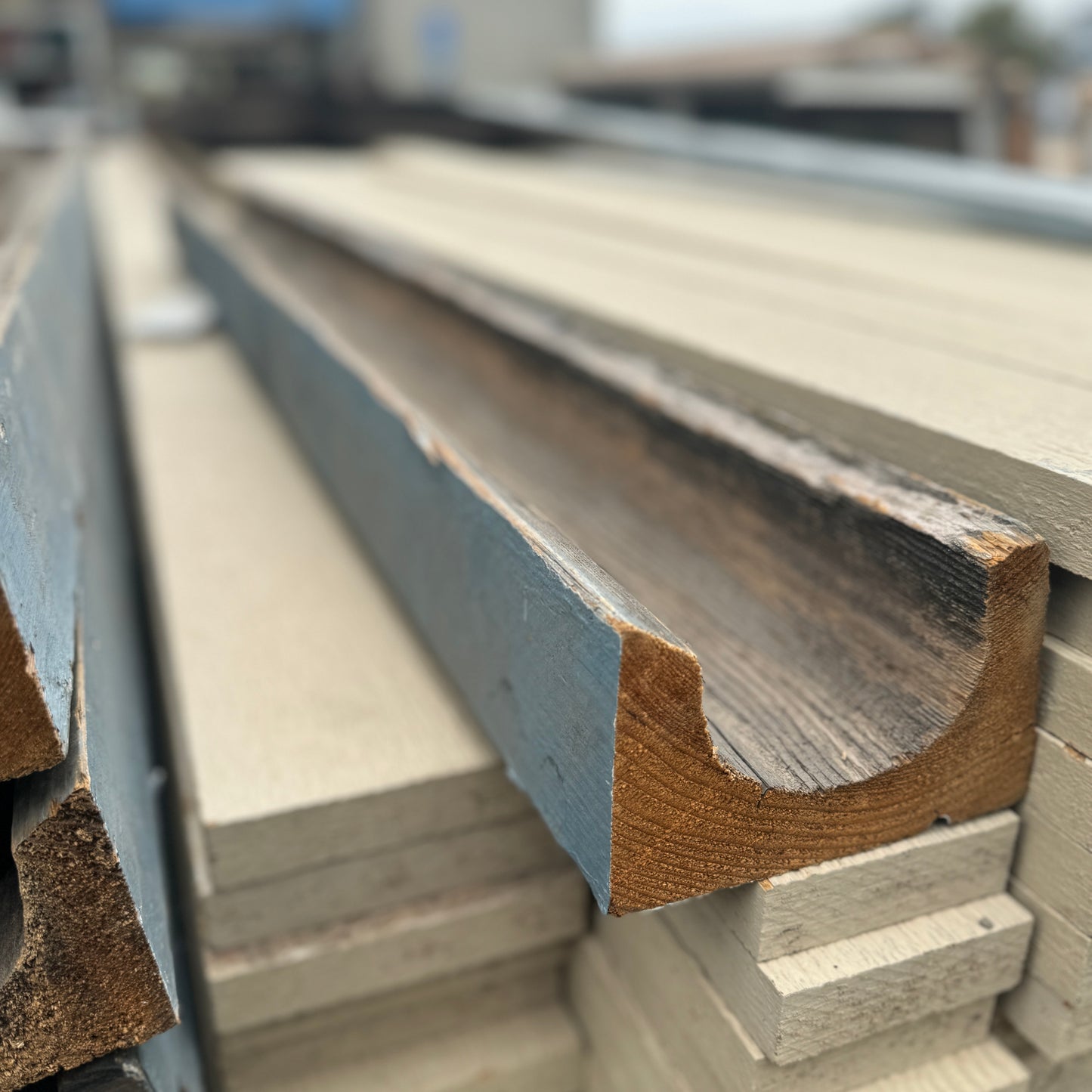 Hand Hewn Redwood Gutters