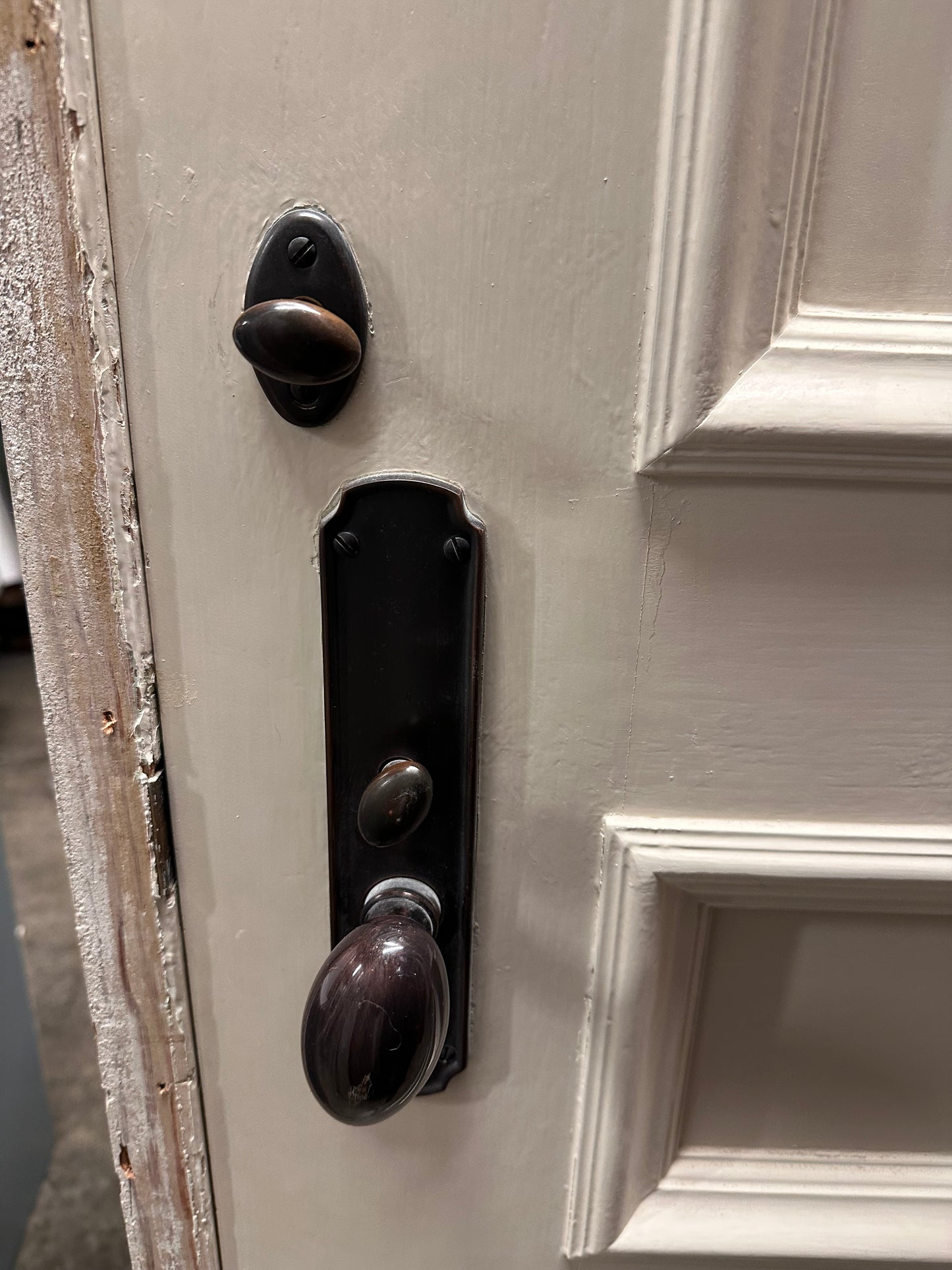 Black 6-Panel Colonial Exterior Entry Door