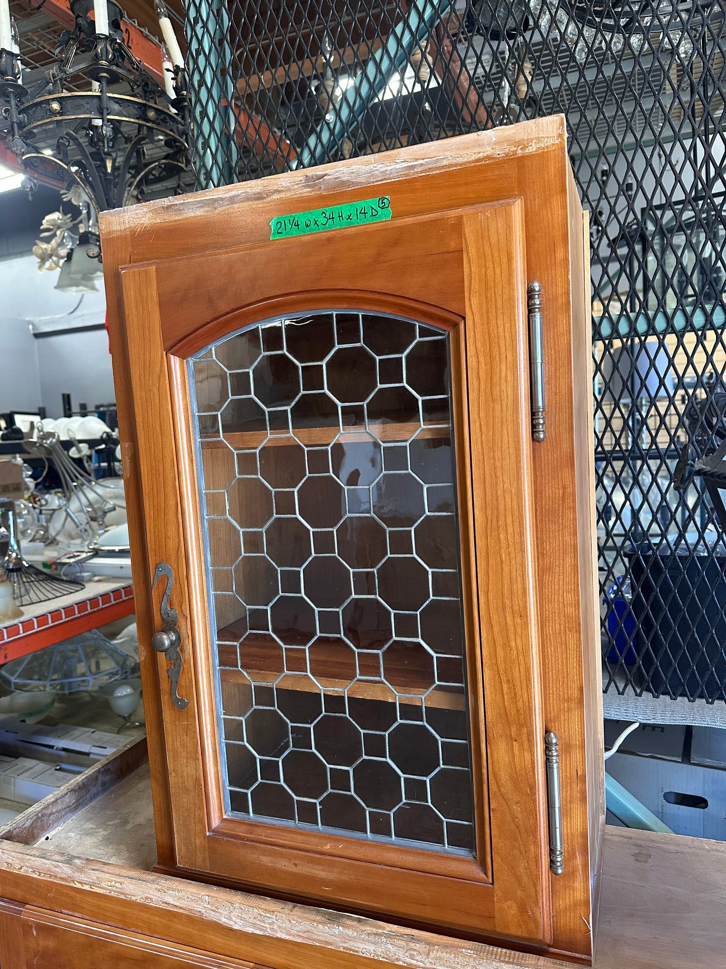 Leaded glass cabinets