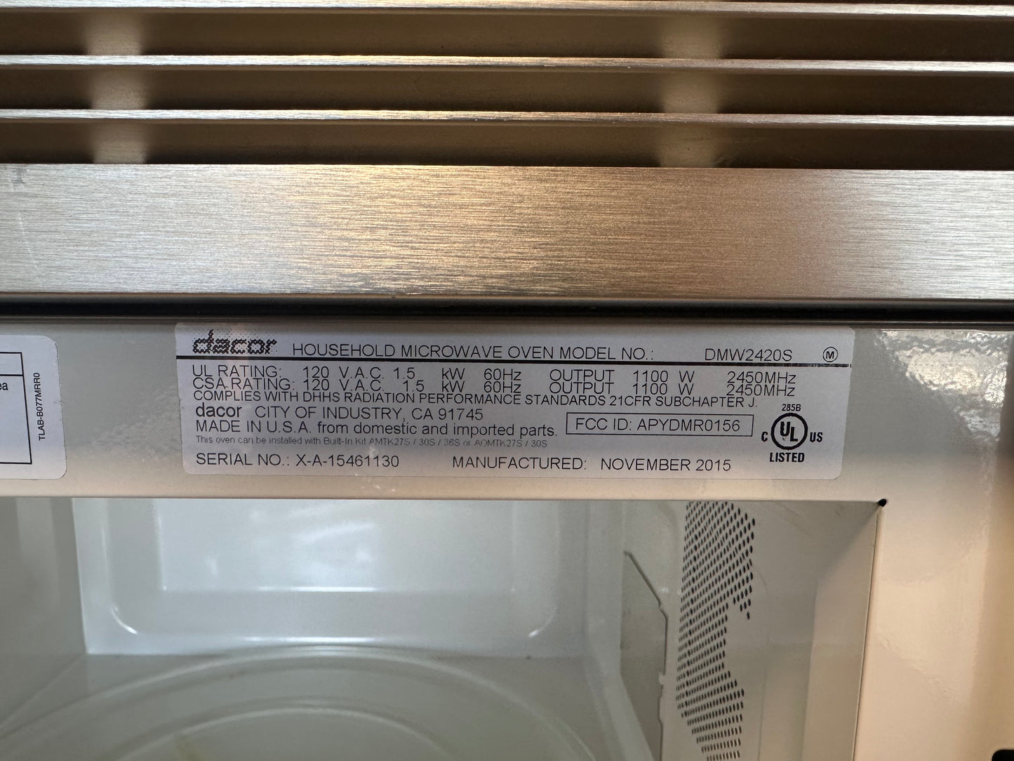 Dacor Microwave