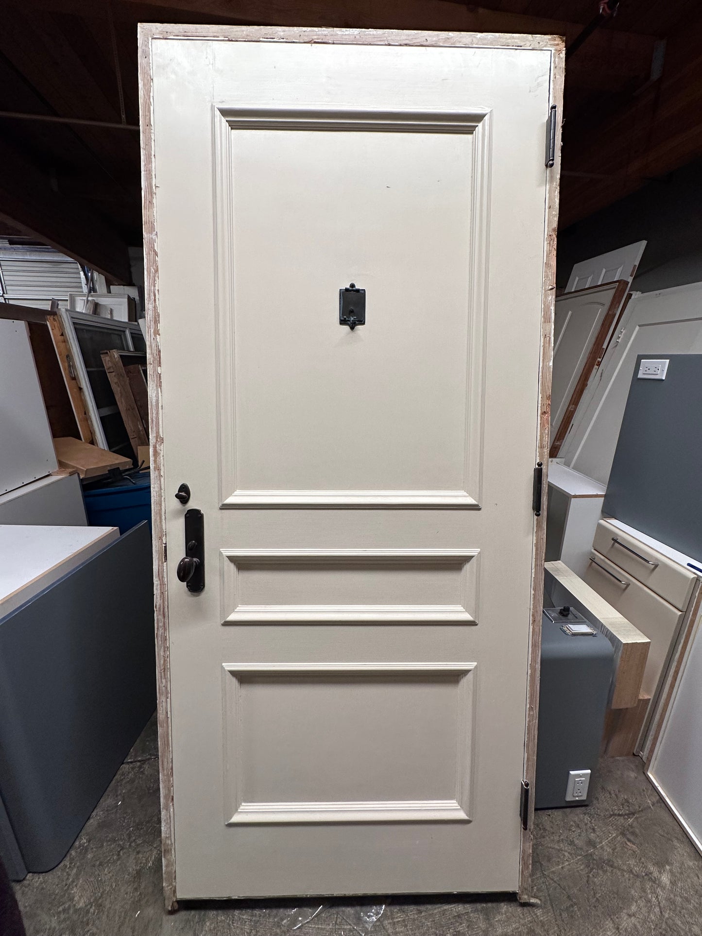 Black 6-Panel Colonial Exterior Entry Door