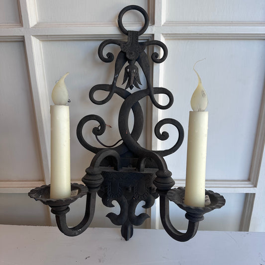 Fleur-de-Lis Double Arm Sconce
