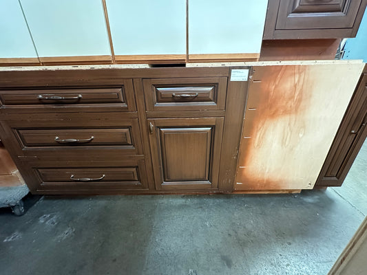 4 Drawer, 1 Door Base Cabinet