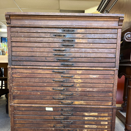 Antique Typesetters Cabinet
