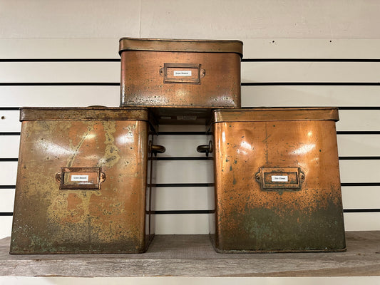 Copper Storage Containers with Lids